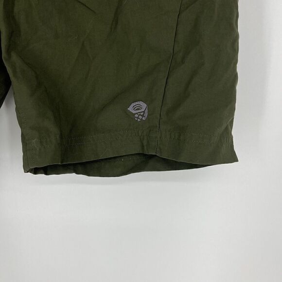 Mountain Hardwear Shorts Size 4 Womens Olive Green Ramesa Nylon Hiking Bermuda - Picture 3 of 6
